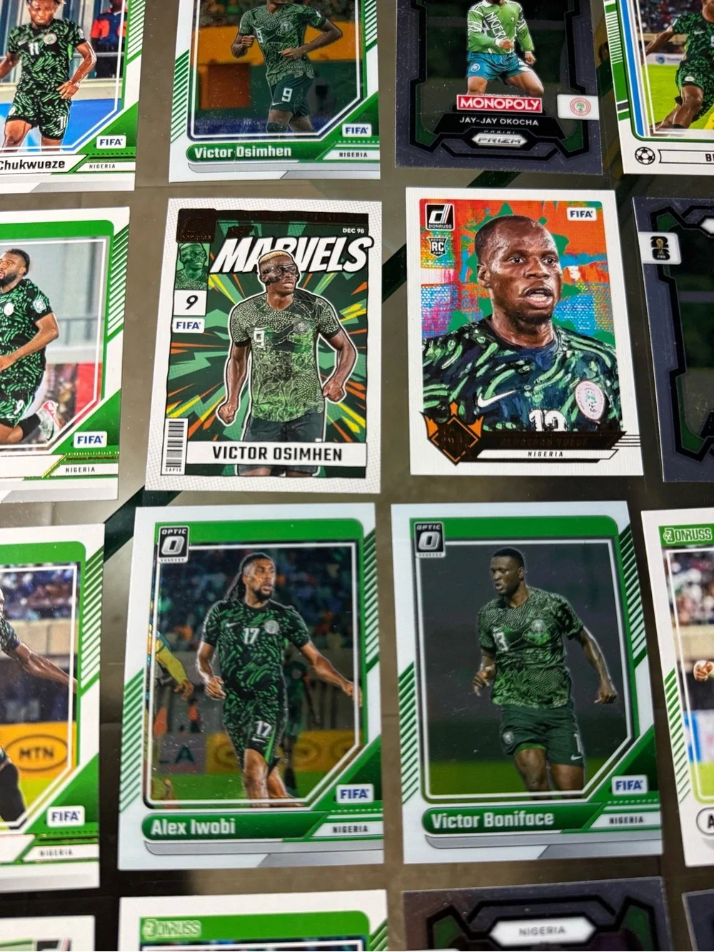 19 Nigeria National Team soccer card lot FIFA World Cup Monopoly